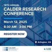 16th Annual CALDER Conference on March 12, 2025